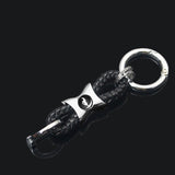 Ford Mustang Logo Braided Rope Car Keychain Keyring