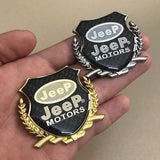 Jeep Metal Carbon Fiber Car Rear Sticker Shield Trunk Emblem Badge Decal