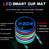 2pcs Mercedes Benz W124 W140 W168 W176 W203 W204 W205 W212 W213 W214 W215 Logo Car Water Coasters 7-color LED Light Cup Mat Holder