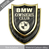 BMW Carbon Fiber Car Rear Shield Sticker Auto Body Window Emblem Badge Decal