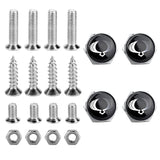 4pcs/set Ssang Yong Logo Stainless Steel Car License Plate Bolts