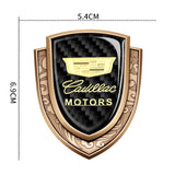Cadillac Metal Carbon Fiber Shield Car Rear Sticker Auto Window Emblem Badge Decal