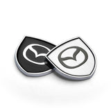 2pcs 39x39mm Mazda Shield Metal Car Window Sticker Emblem Badge Decal