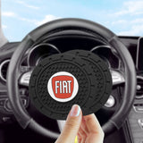 2pcs/set Fiat Logo PVC Waterproof Car Water Coaster