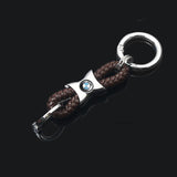 BMW M Power Logo Braided Rope Car Keychain Keyring