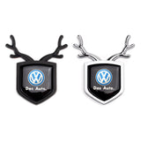 VW ABS Deer Car Rear Sticker Shield Trunk Emblem Badge Decal