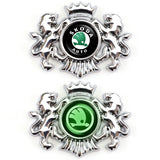 Skoda Double Lion Metal Car Rear Sticker Auto Window Emblem Badge Decal