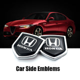 2PCS Honda Metal Car Rear Sticker Shield Trunk Emblem Badge Decal