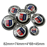 7PCS BMW 1 3 5 7 Series Car Front Hood Sticker Rear Emblem Badge Car Steering Wheel Sticker Wheel Center Hub Cap