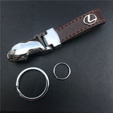 Lexus Leopard PU Leather Car Keychain Key Ring Pendant