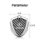 Lexus Shield Carbon Fiber Car Side Window Sticker Emblem Badge Decal