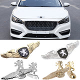 Peugeot Angle Wings Metal Car Front Hood Bonnet Sticker Emblem Badge