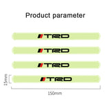 4pcs Toyota Luminous Car Door Bumper Strip Anti-collision Protection Sticker