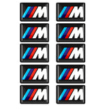 10pcs BMW M Power Epoxy Car Armrest Button Sticker