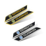 2pcs Volkswagen Logo Car Fender Side Sticker Decal Emblem Badge