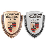 Porsche Metal Shield Car Rear Sticker Auto Window Emblem Badge Decal