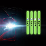 4pcs BMW M Performance Luminous Car Door Bumper Strip Anti-collision Protection Sticker
