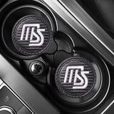 2pcs/set Mazda Carbon Fiber Car Water Coaster Non-slip Mat