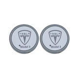 2pcs Tesla Logo Car Water Coasters 7-color LED Light Cup Mat Holder