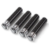 4pcs/set Jaguar Logo Carbon Fiber Car Door Bolt Lock Pins Gate Lock Screws