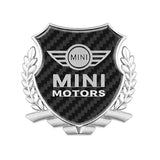 MINI Cooper Metal Carbon Fiber Car Rear Sticker Shield Trunk Emblem Badge Decal