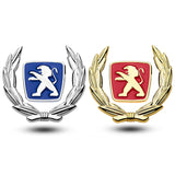 Peugeot Wheat Metal Car Window Sticker Emblem Badge Decal