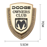 Dodge Metal Shield Car Rear Sticker Trunk Emblem Badge Decal
