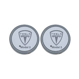 2pcs Tesla Logo Car Water Coasters 7-color LED Light Cup Mat Holder