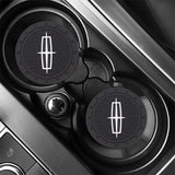 2pcs/set Lincoln Logo PVC Waterproof Car Water Coaster
