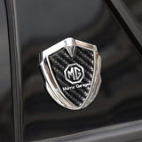 MG Shield Carbon Fiber Car Side Window Sticker Emblem Badge Decal