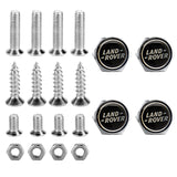 4pcs/set Land Rover Logo Stainless Steel Car License Plate Bolts
