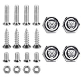 4pcs/set Jaguar Logo Stainless Steel Car License Plate Bolts