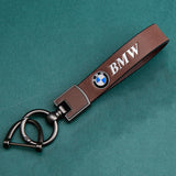 BMW Cowhide Metal Car Keyring Pendant