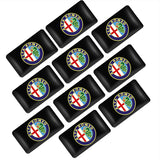 10pcs Alfa Romeo Epoxy Car Armrest Button Sticker