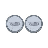 2pcs Cadillac Logo Car Water Coasters 7-color LED Light Cup Mat Holder