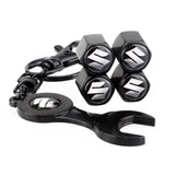 4pcs/set Suzuki Logo Car Air Valve Stem Cap Auto Tyre Valve Covers with Wrench