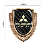 Mitsubishi Metal Carbon Fiber Shield Car Rear Sticker Auto Window Emblem Badge Decal