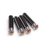 4pcs/set Abarth Logo Carbon Fiber Car Door Bolt Lock Pins Gate Lock Screws