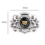 Cadillac Double Lion Metal Car Rear Sticker Auto Window Emblem Badge Decal