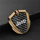 Jeep Shield Carbon Fiber Car Side Window Sticker Emblem Badge Decal