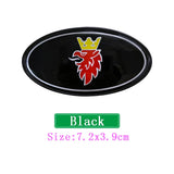 SAAB Elliptical Metal Car Window Sticker Emblem Badge Decal