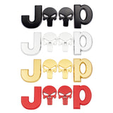 Jeep Skull Metal Car Rear Sticker Auto Body Side Emblem Badge