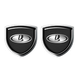 2pcs 39x39mm Lada Shield Metal Car Window Sticker Emblem Badge Decal