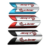 2pcs Dodge SRT Metal Car Side Fender Sticker Emblem Badge Decal