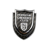 Porsche Shield Carbon Fiber Car Rear Sticker Window Emblem Badge Decal