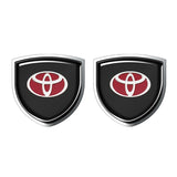 2pcs 39x39mm Toyota TRD Shield Metal Car Window Sticker Emblem Badge Decal