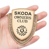 Skoda Metal Shield Car Rear Sticker Auto Window Emblem Badge Decal