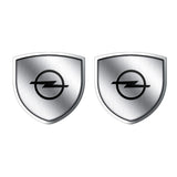 2pcs 39x39mm Opel Shield Metal Car Window Sticker Emblem Badge Decal