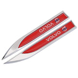 2pcs/set Volvo Metal Car Fender Side Sticker Emblem Badge Decal