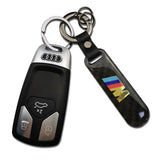 BMW M Power M Performance Carbon Fiber Car Logo Keychain Keyring